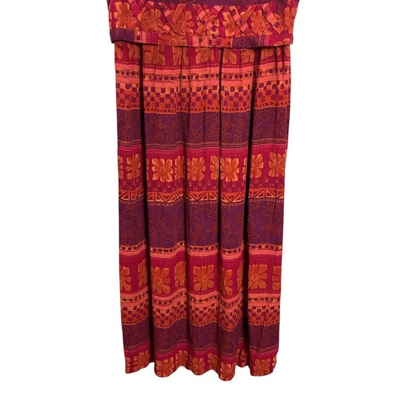 Vintage Y2K Worthington Floral Print Sleeveless Maxi Dress 10 Boho Lined - Picture 3 of 8